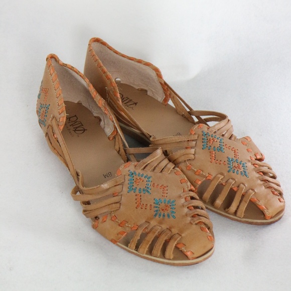 New RATIO Brazilian Leather Woven Strappy Sandals Sz 8 US Wmn - Picture 6 of 8